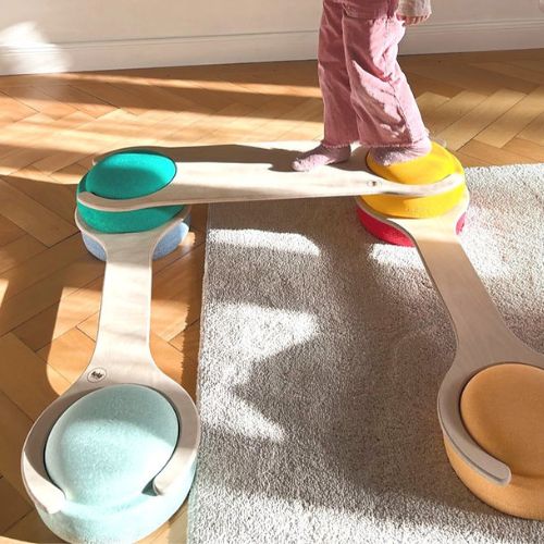 Houten balansplanken voor Stapelstein-stenen