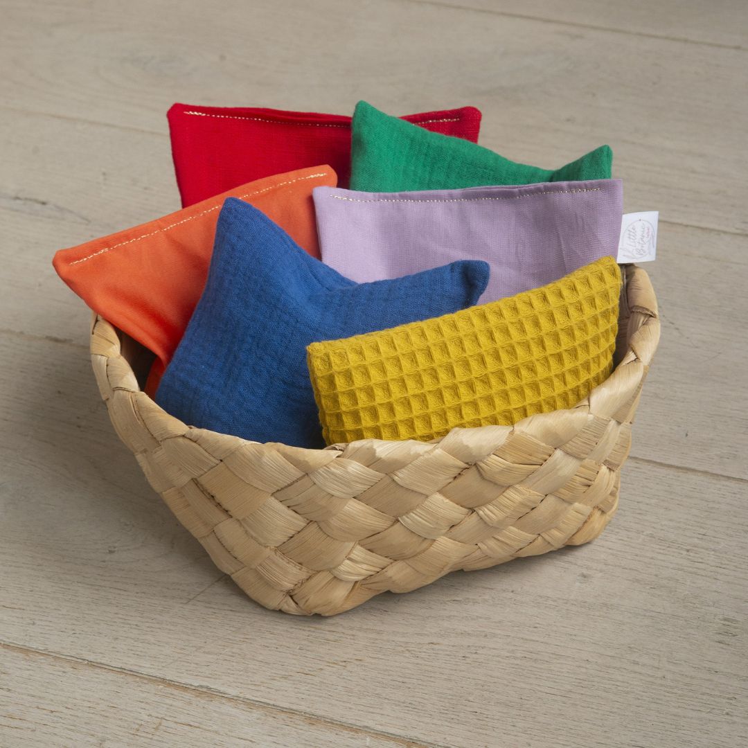 Pittenzakken in regenboogkleur little botanic label