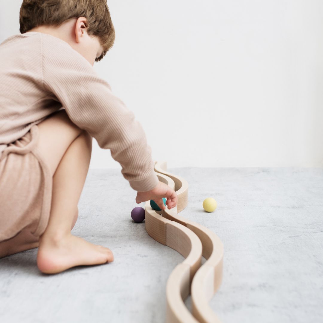 Abel Wooden Toys houten blokken set van 12 stuks