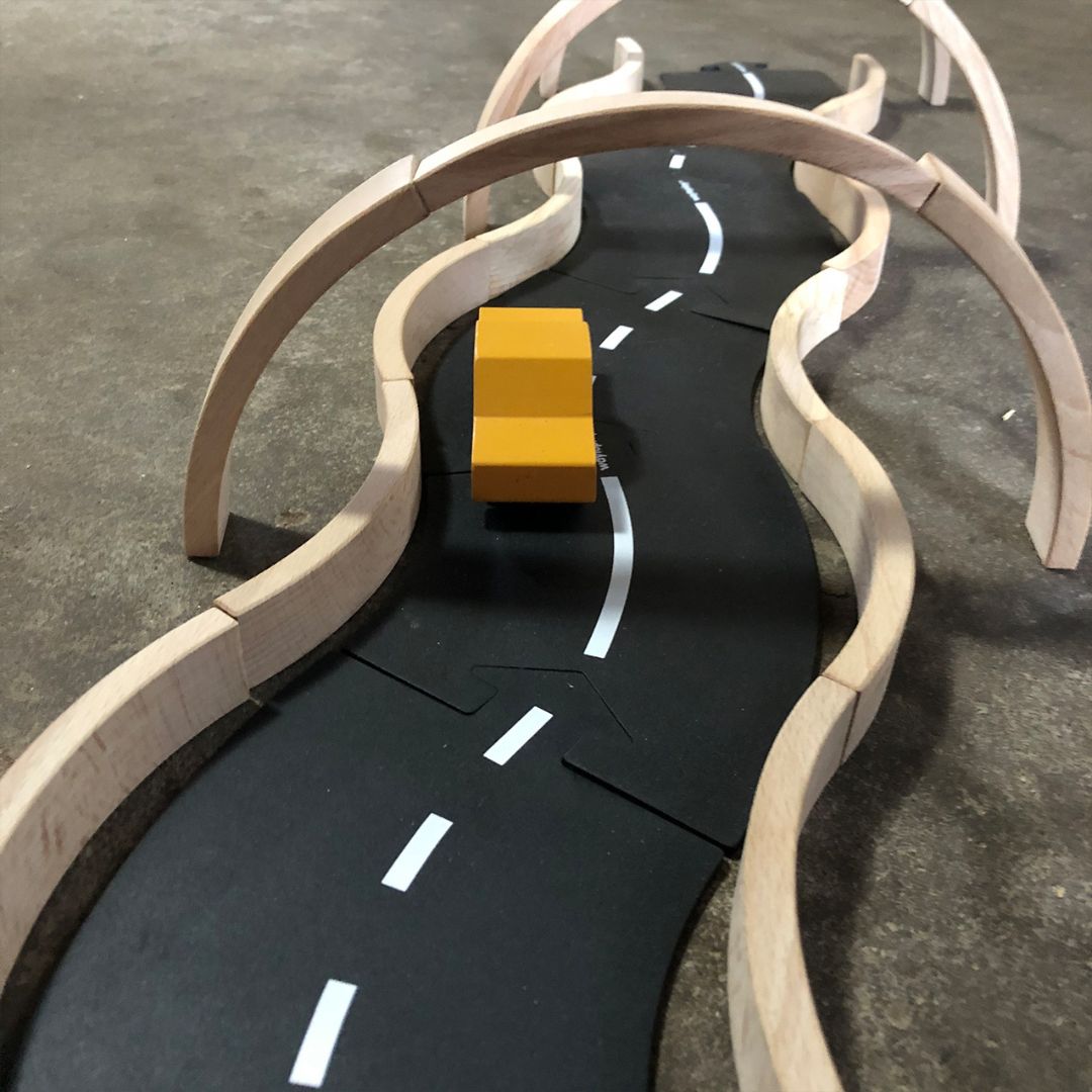 Abel wooden toys houten blokken mini set van 36 stuks