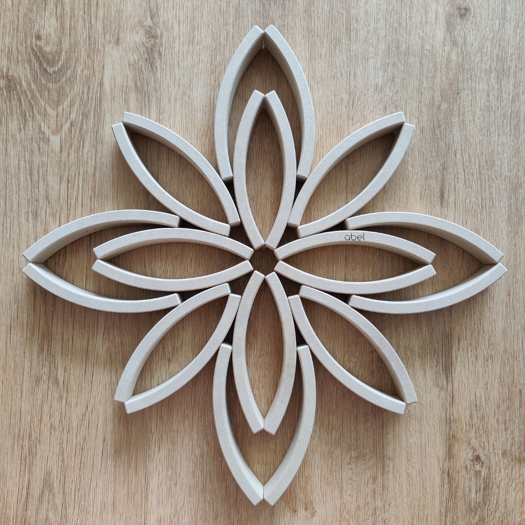 Duurzame houten blokken set met 24 gebogen blokken van Abel