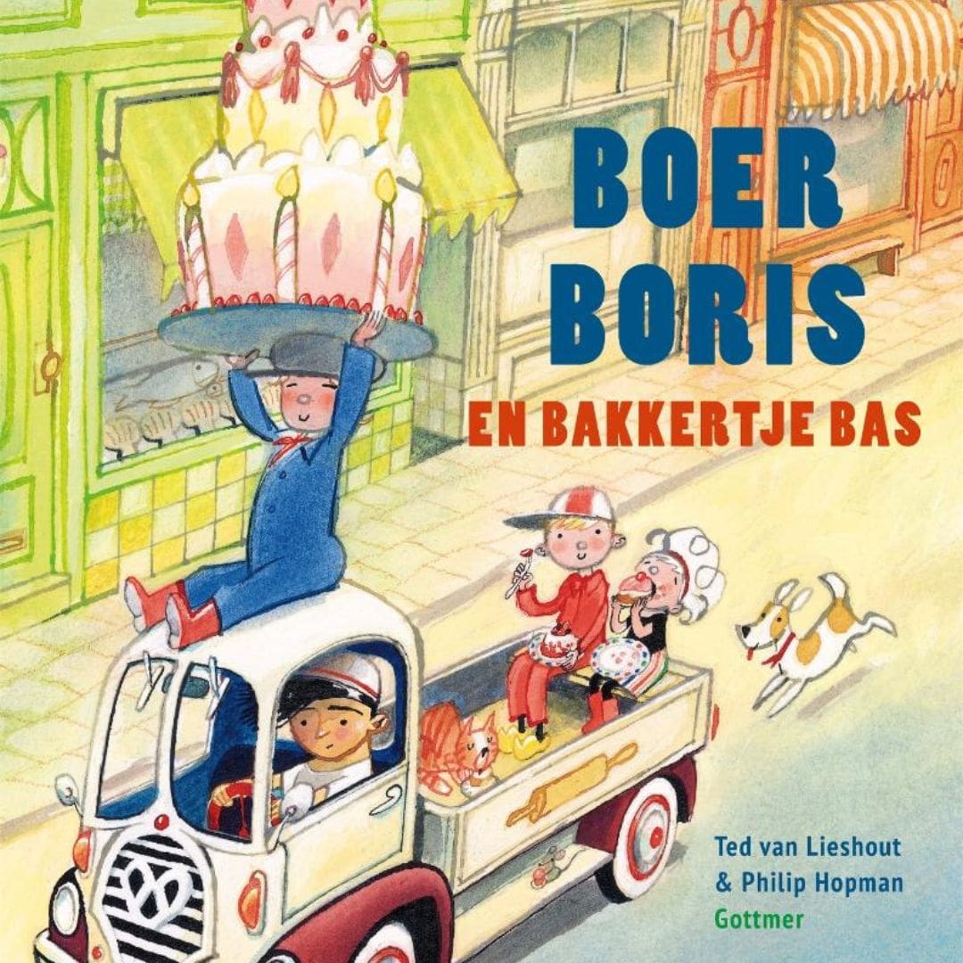 Boer Boris en bakkertje Bas auteur Ted van Lieshout en illustrator Philip Hopman door uitgeverij Gottmer