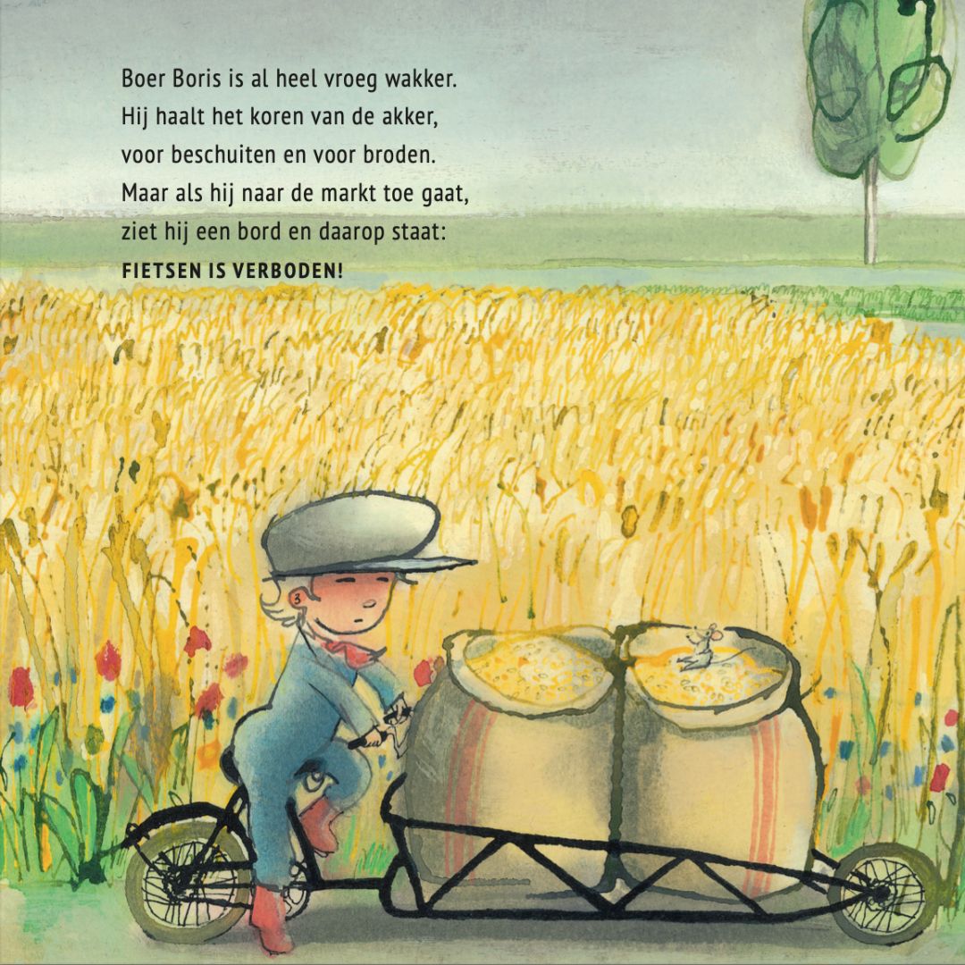 Uitgeverij Gottmer Boer Boris gaat naar de markt van auteur Ted van Lieshout en illustrator Philip Hopman