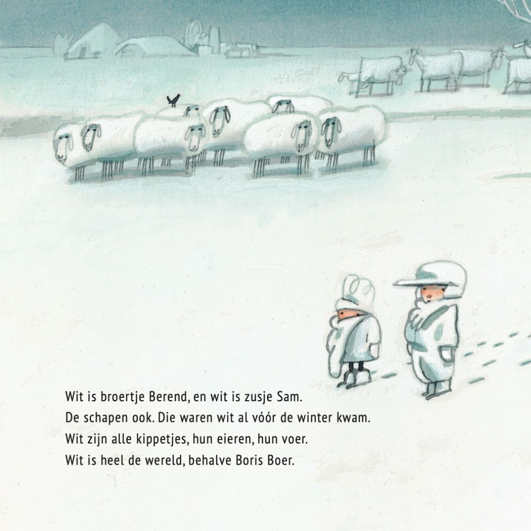 Uitgeverij Gottmer Boer Boris in de sneeuw auteur Ted van Lieshout en illustrator Philip Hopman