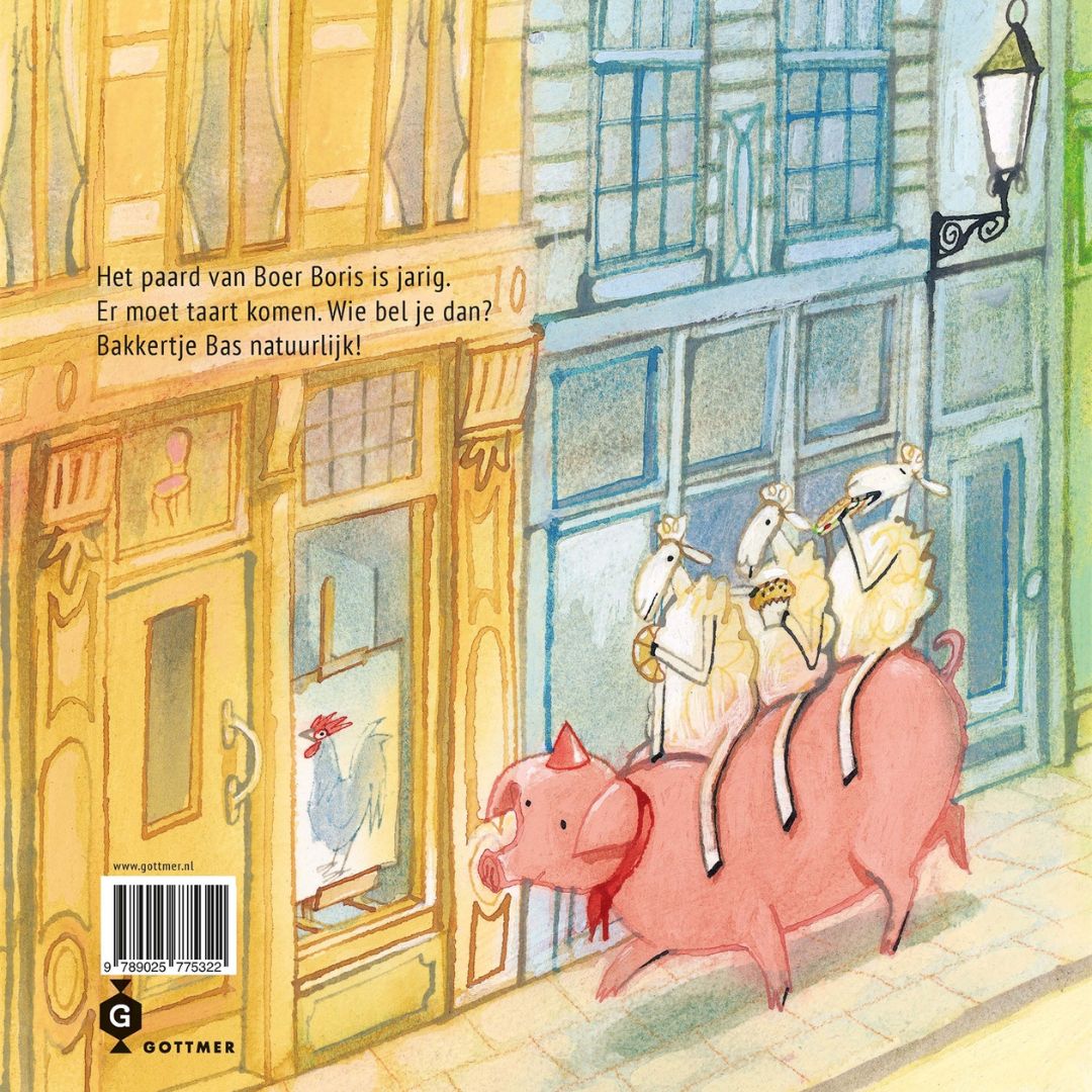 Boer Boris en bakkertje Bas auteur Ted van Lieshout en illustrator Philip Hopman door uitgeverij Gottmer