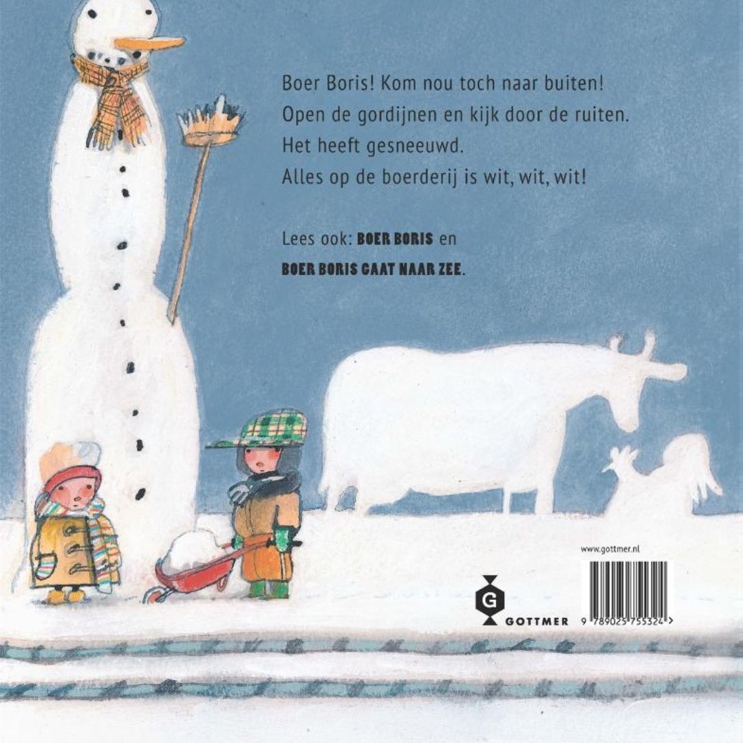 Uitgeverij Gottmer Boer Boris in de sneeuw auteur Ted van Lieshout en illustrator Philip Hopman
