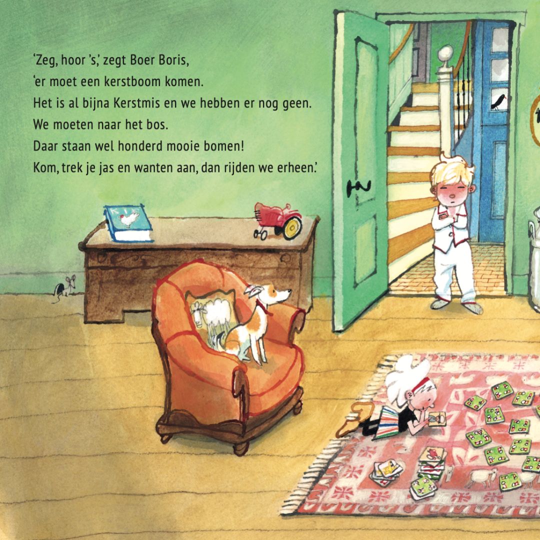 Kerstmis met Boer Boris door auteur Ted van Lieshout en Illustrator Philip Hopman uitgeverij Gottmer