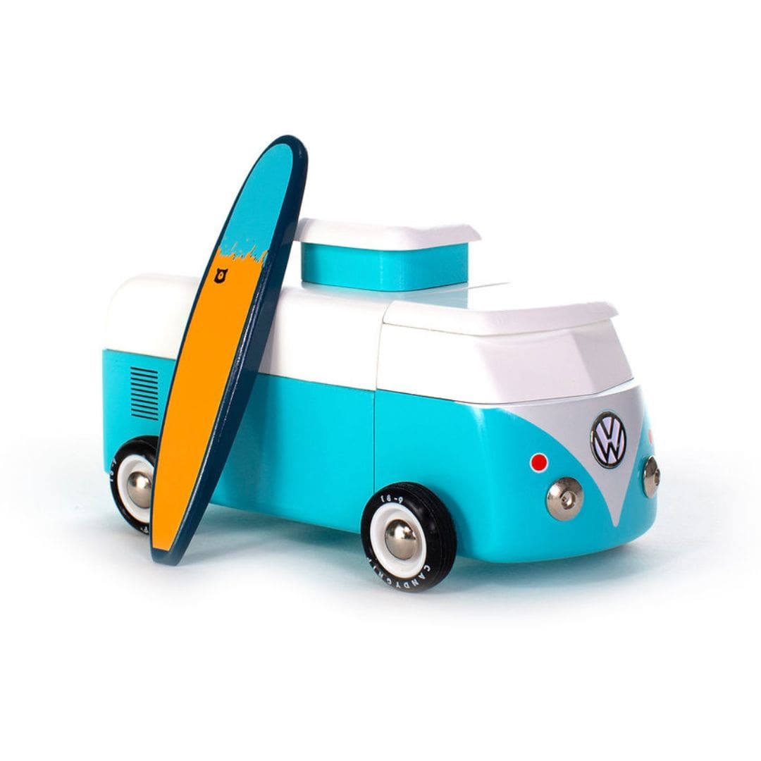 Candylab Toys beach bus blauw met surfplank