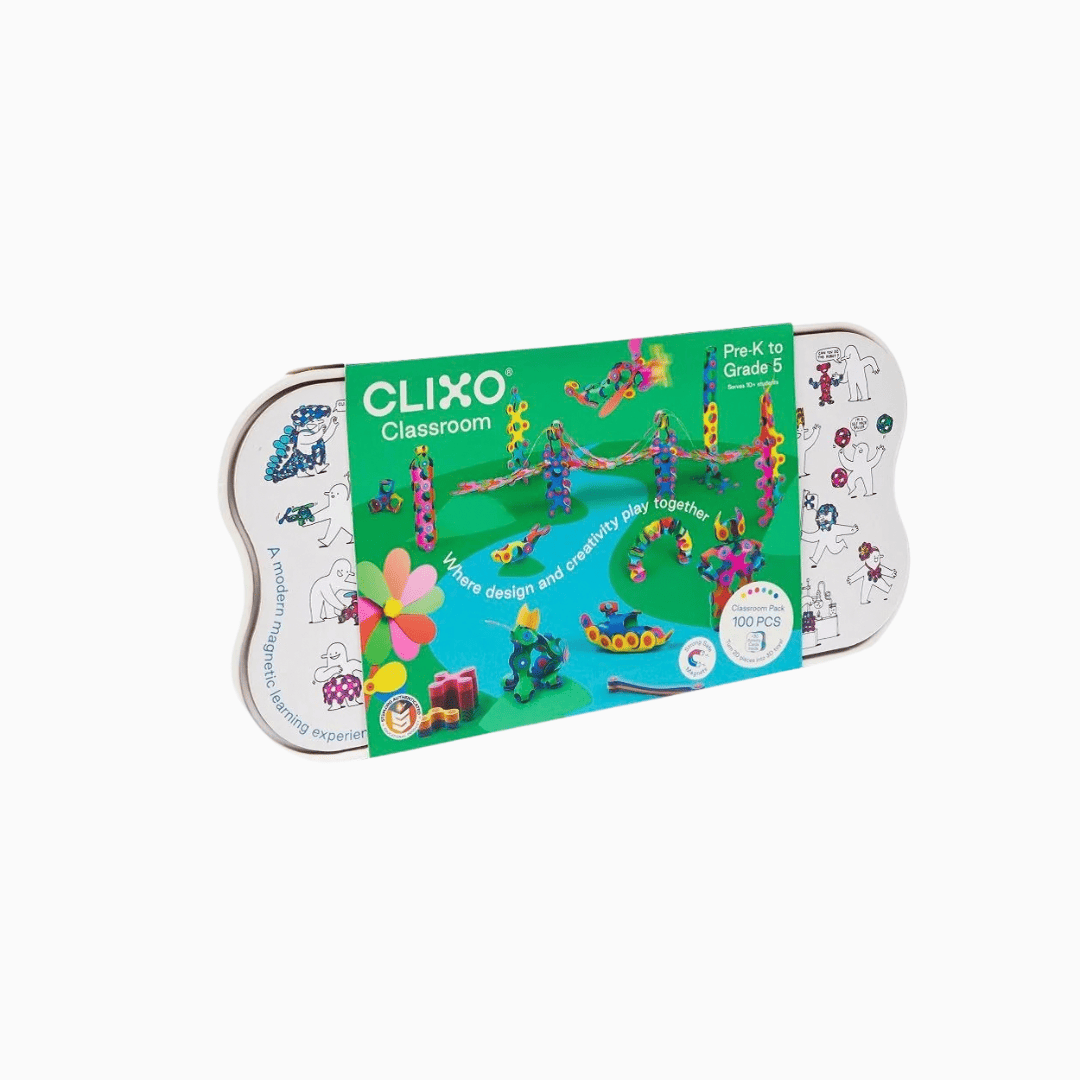 Clixo magnetische bouwspeelgoed voor in de klas met 100 bouwstenen
