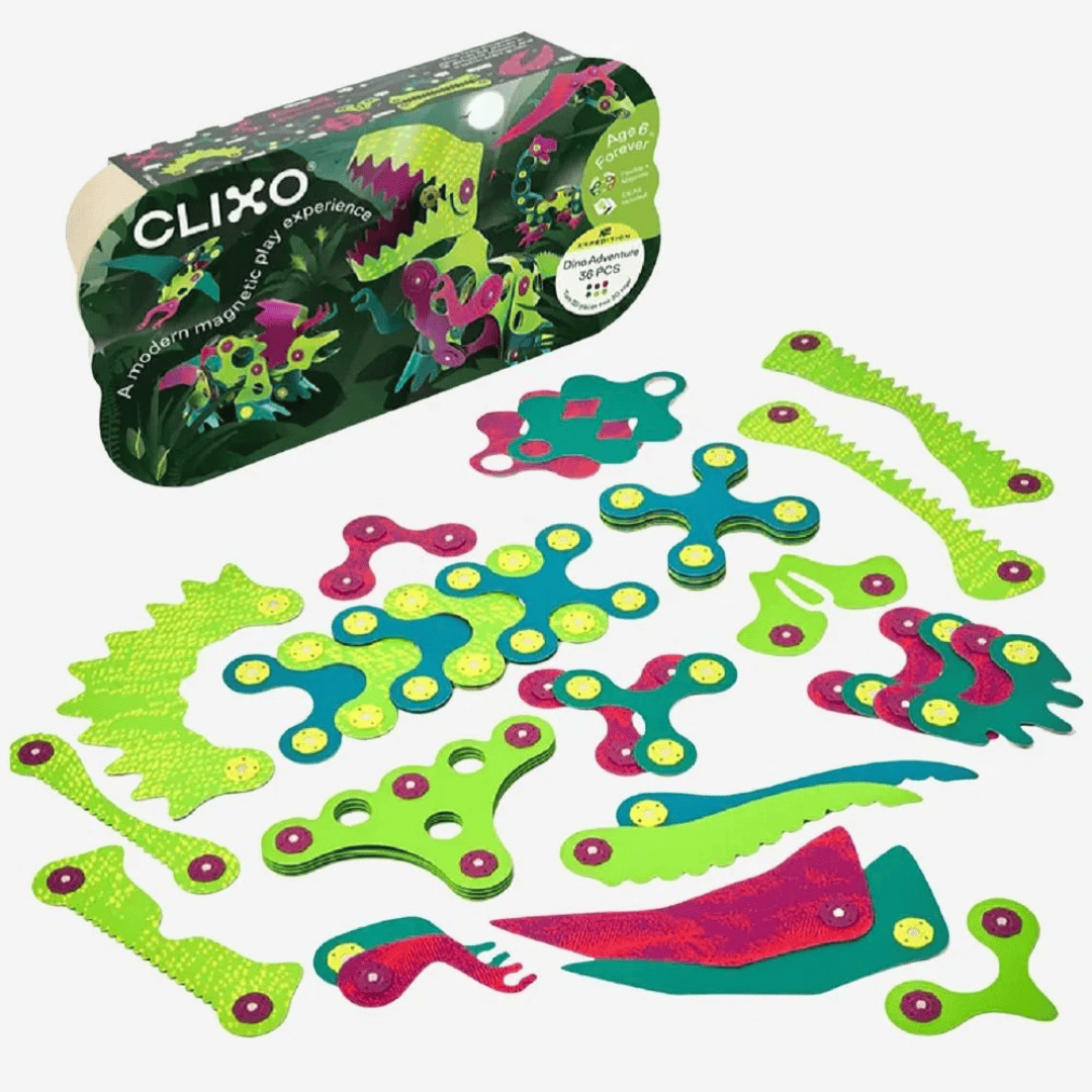 Clixo magnetische speelgoed dino adventure pack