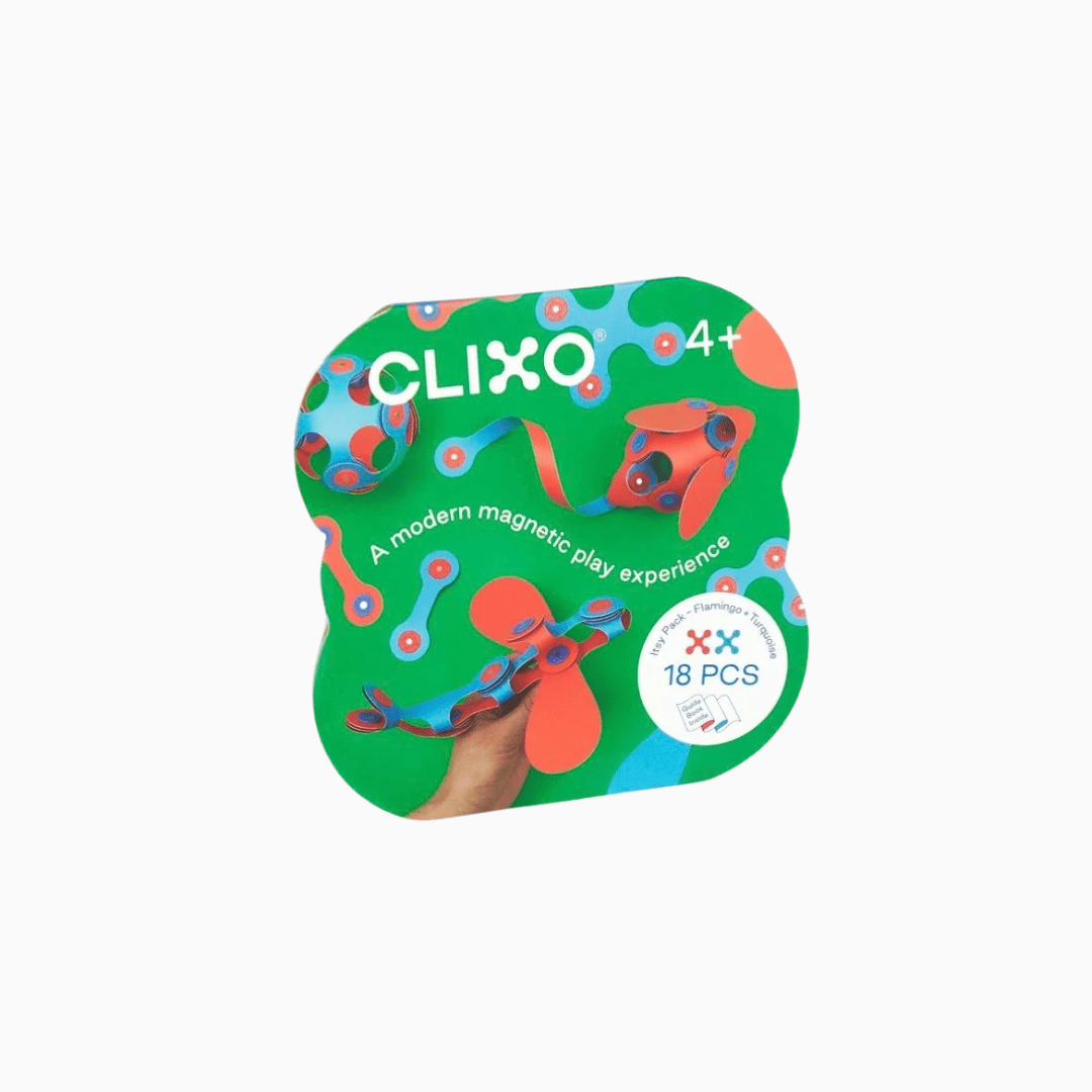 Clixo magnetisch bouwspeelgoed in roze en blauw