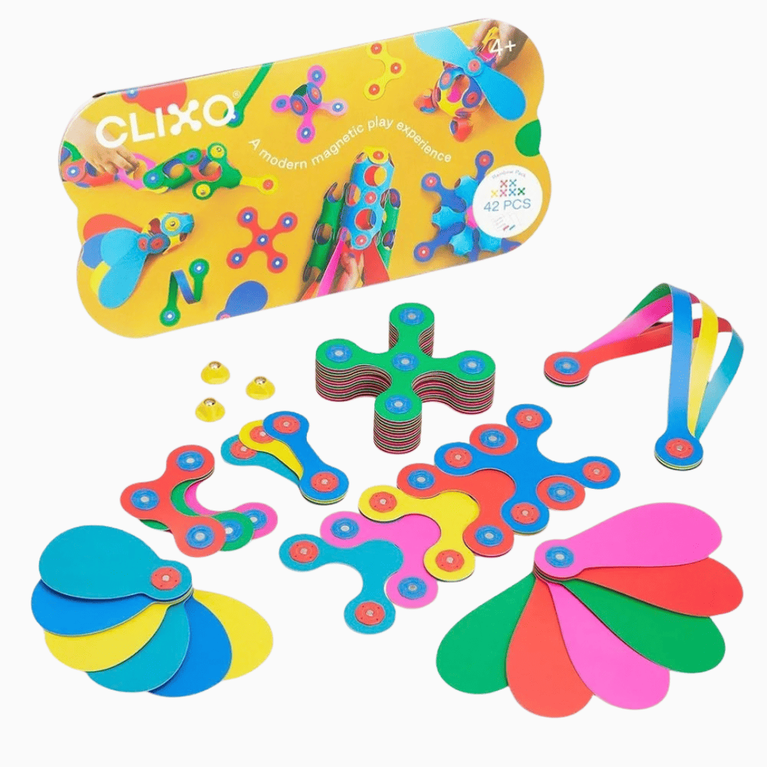 Clixo magnetisch speelgoed bouwset regenboog