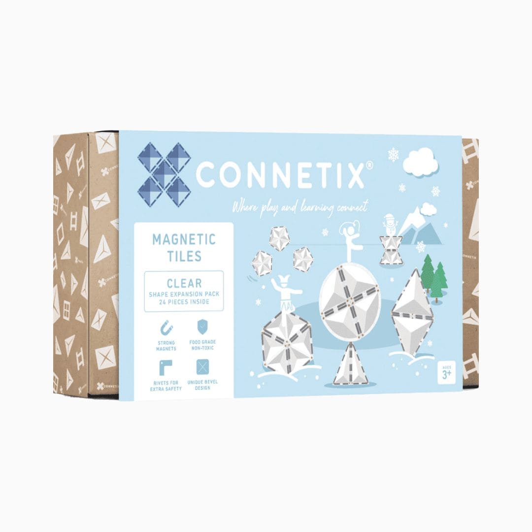 connetix clear transparante magnetische tegels shape expansion pack