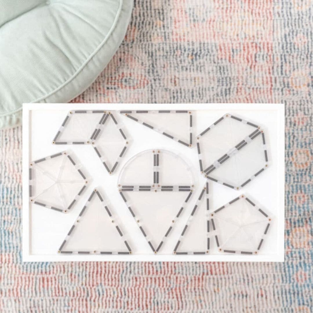 connetix clear transparante magnetische tegels shape expansion pack