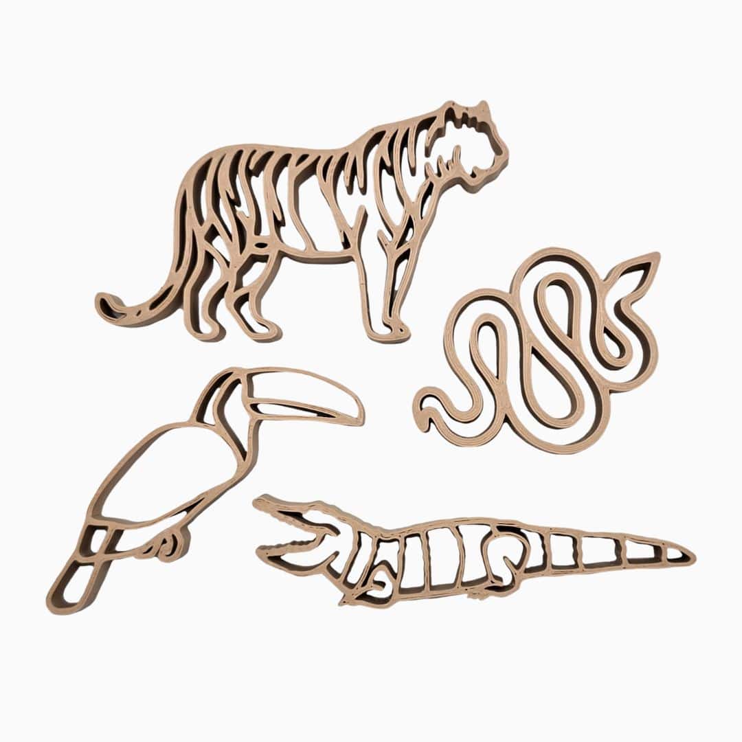 Grennn kinetisch zand vormpjes - jungle dieren