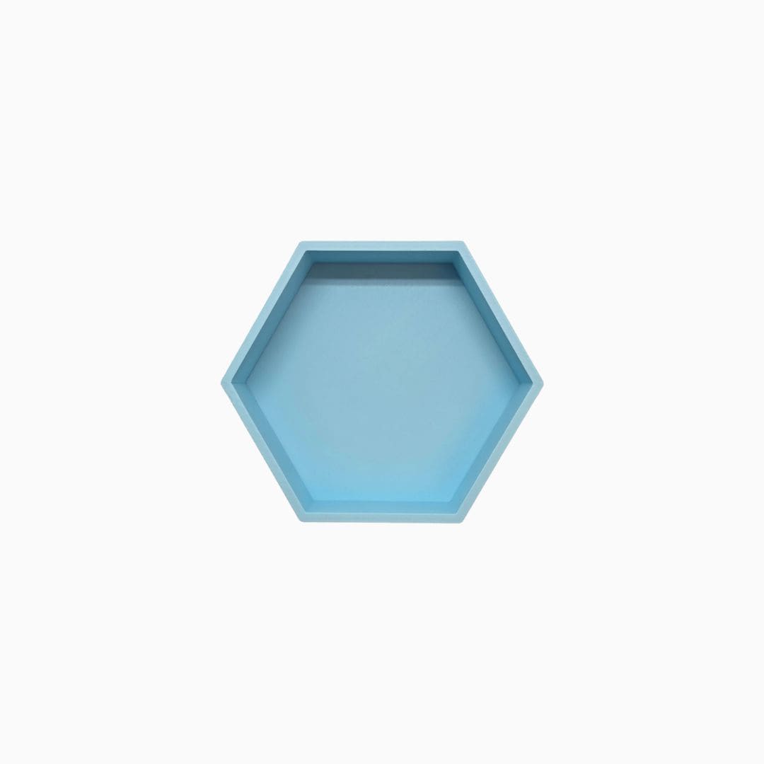 Grennn speelbakje 'mandigo' zeshoek in de kleur pastel blauw