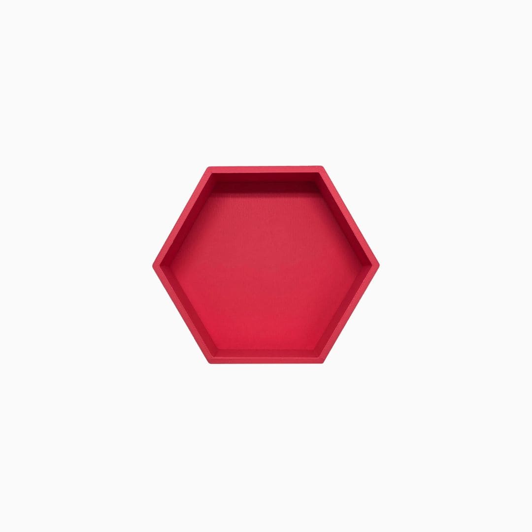 Grennn speelbakje 'mandigo' zeshoek in de kleur pastel rood