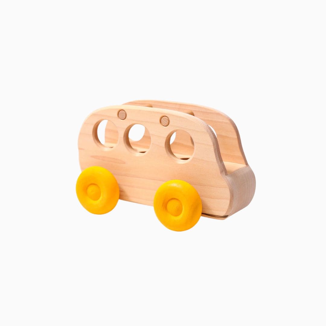 Grimm's houten speelgoedbus
