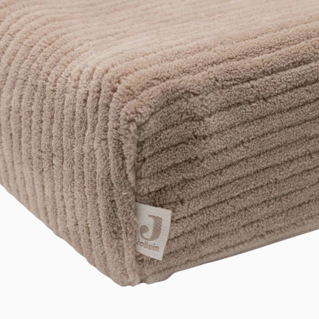 Jollein aankleedkussenhoes cloudy rib - milky coffee