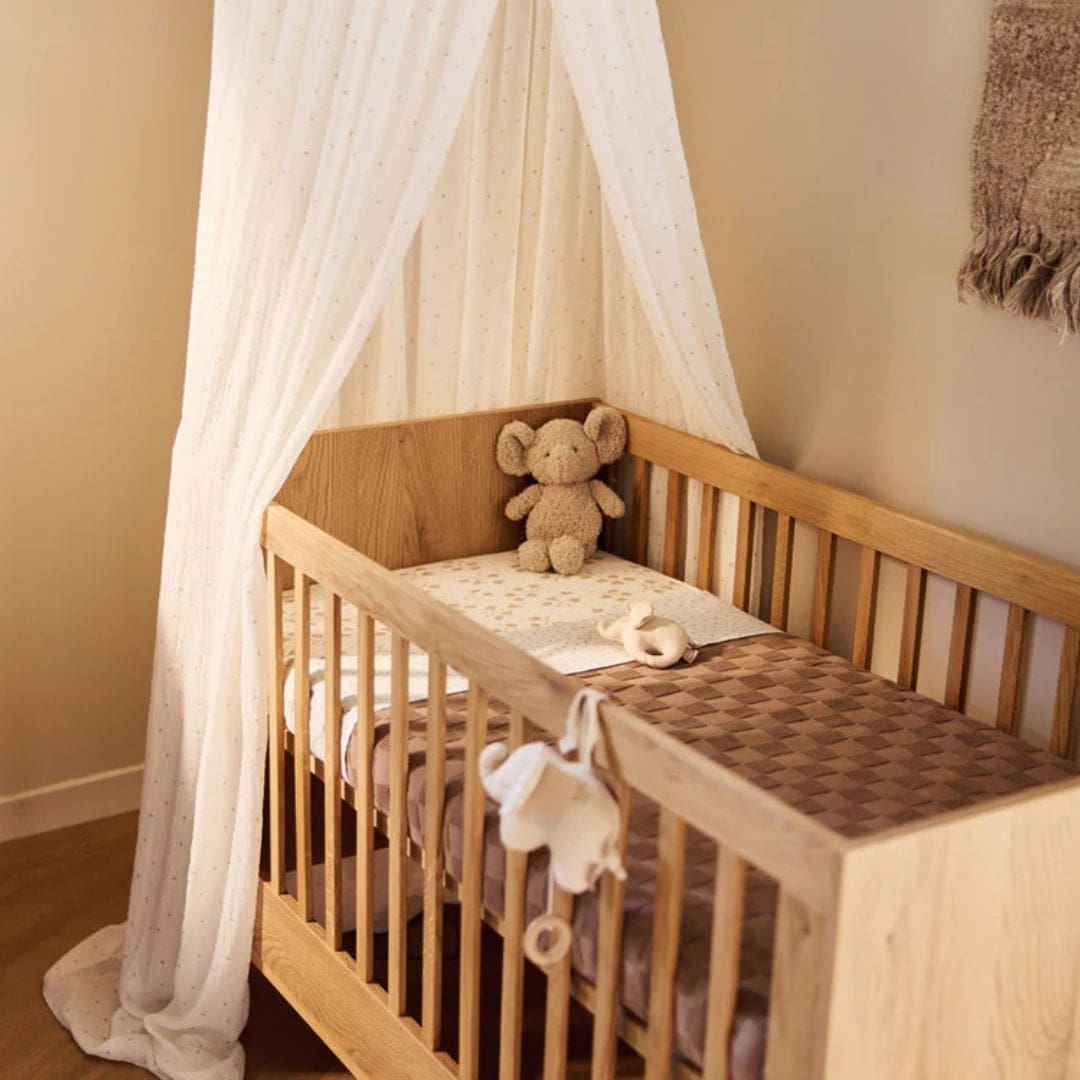 Jollein ledikantdeken Box Knit 100x150cm - Milky Coffee