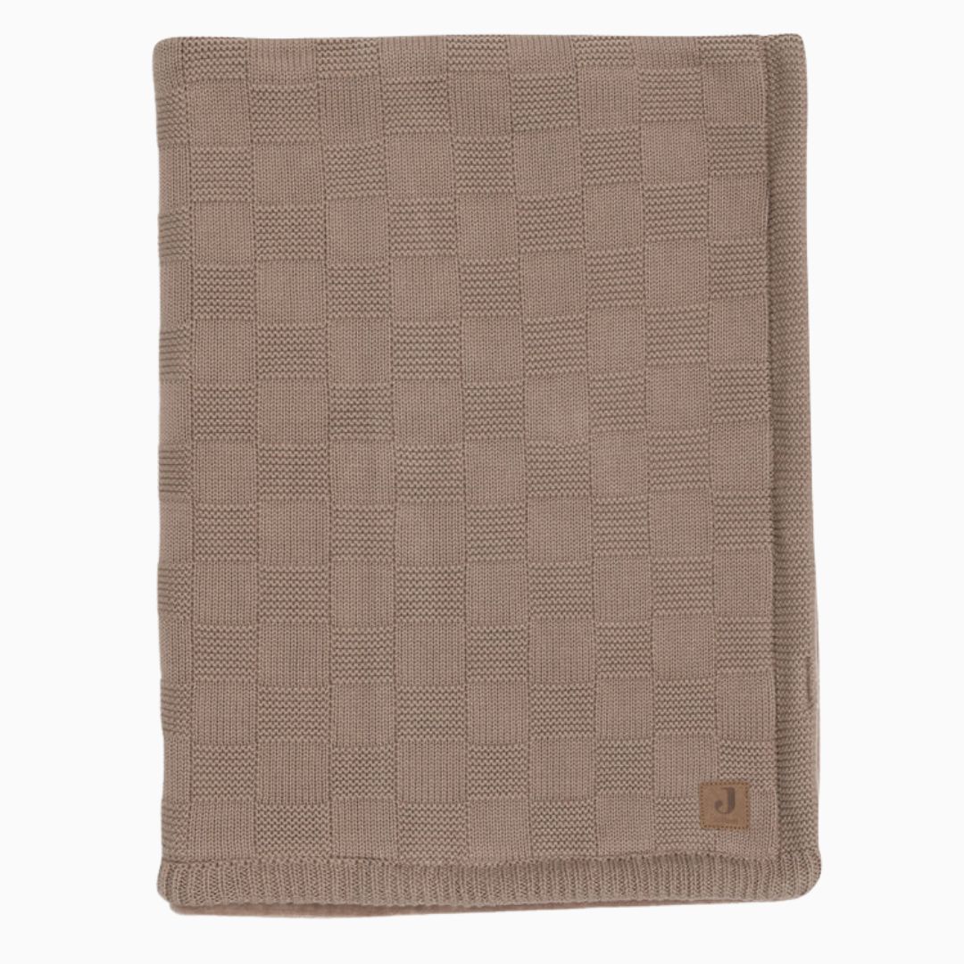 Jollein ledikantdeken Box Knit 100x150cm - Milky Coffee