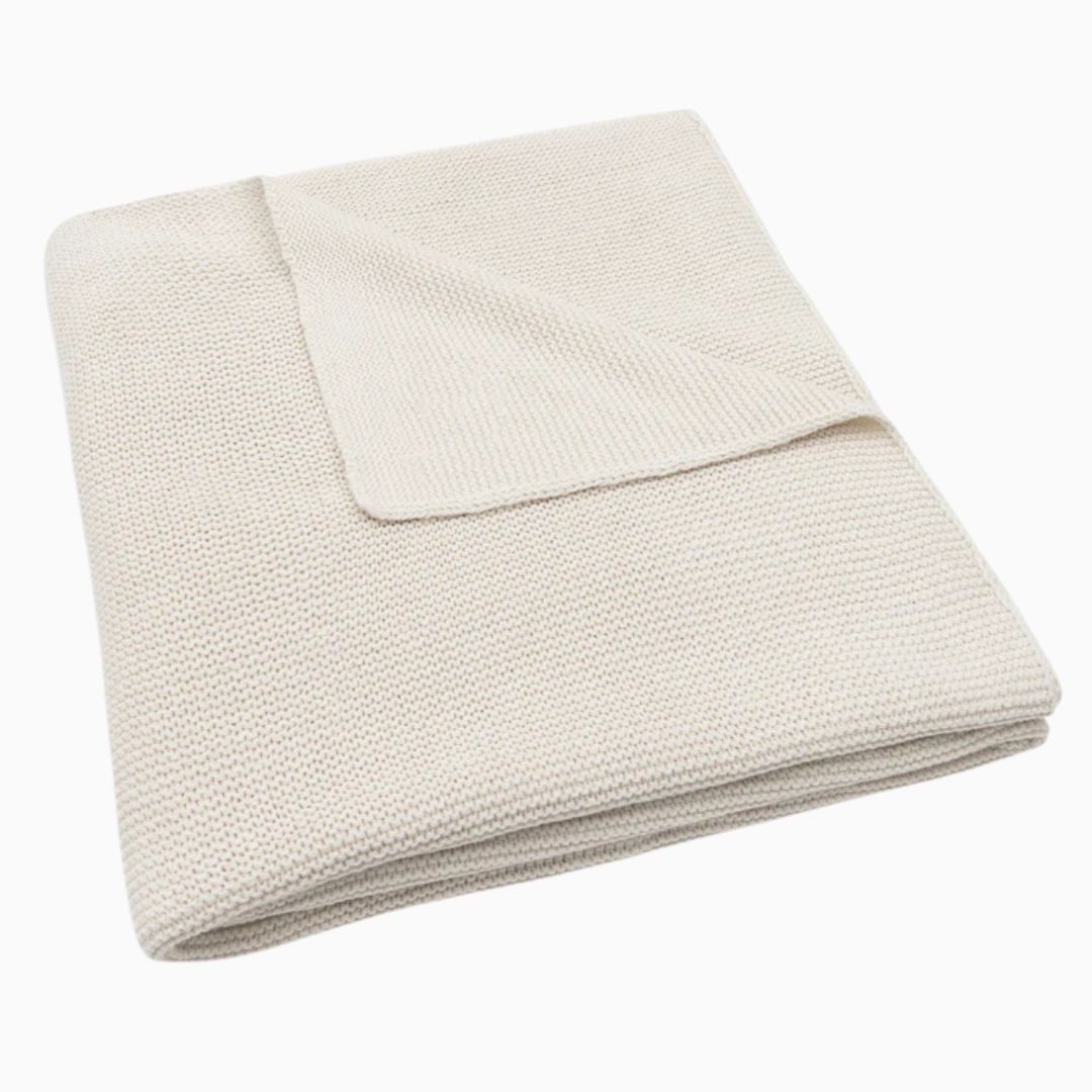 Jollein ledikantdeken 100x150cm basic knit oatmeal