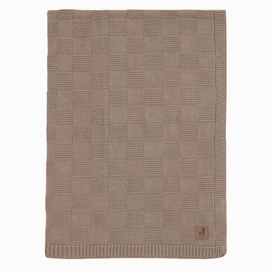 Ledikantdeken 100x150cm Box Knit - Milky Coffee