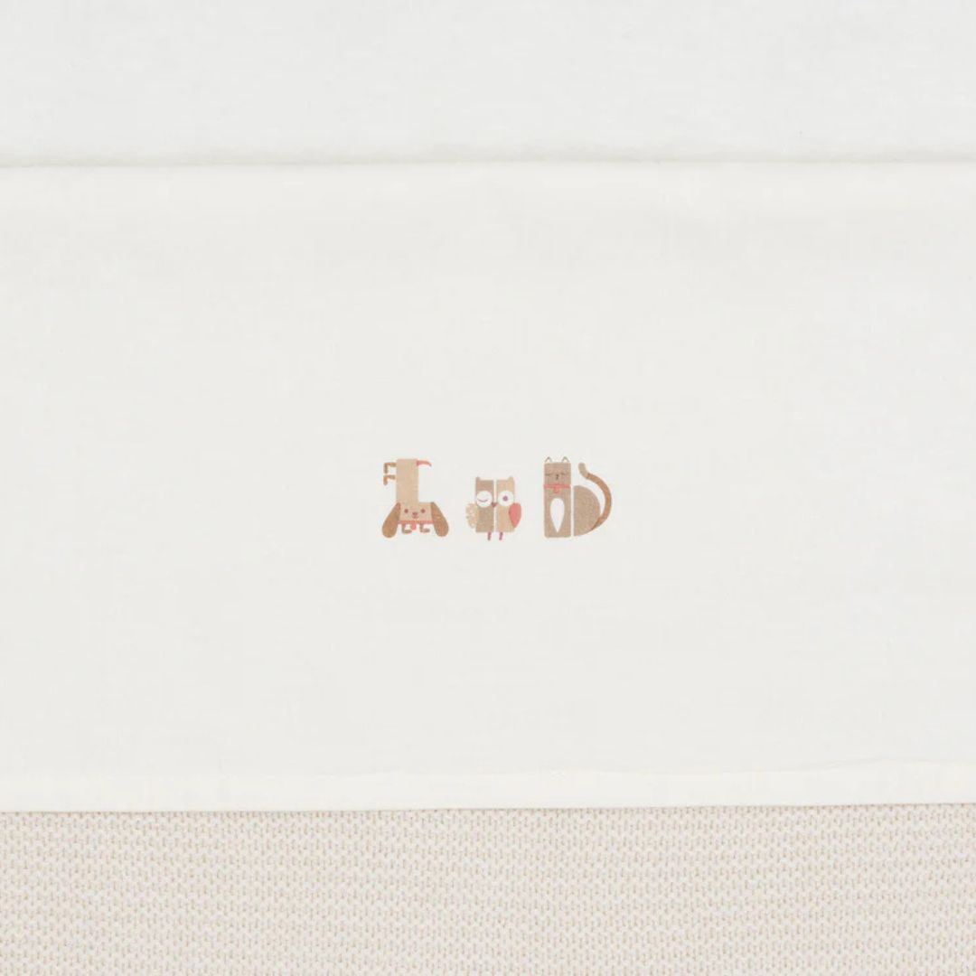 Jollein ledikantlaken 120x150cm in het thema Animal Friends