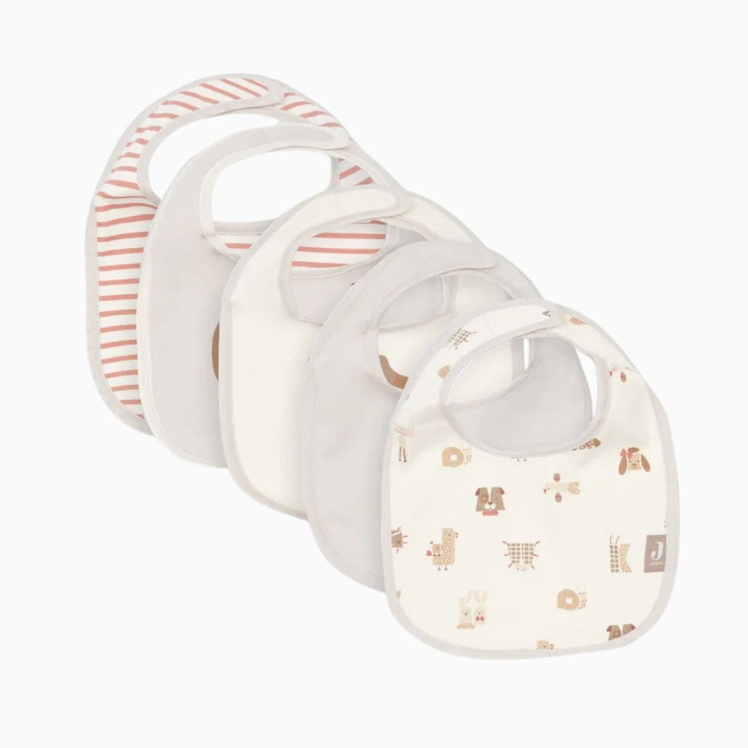 Jollein slabben set 5 stuks Animal Friends