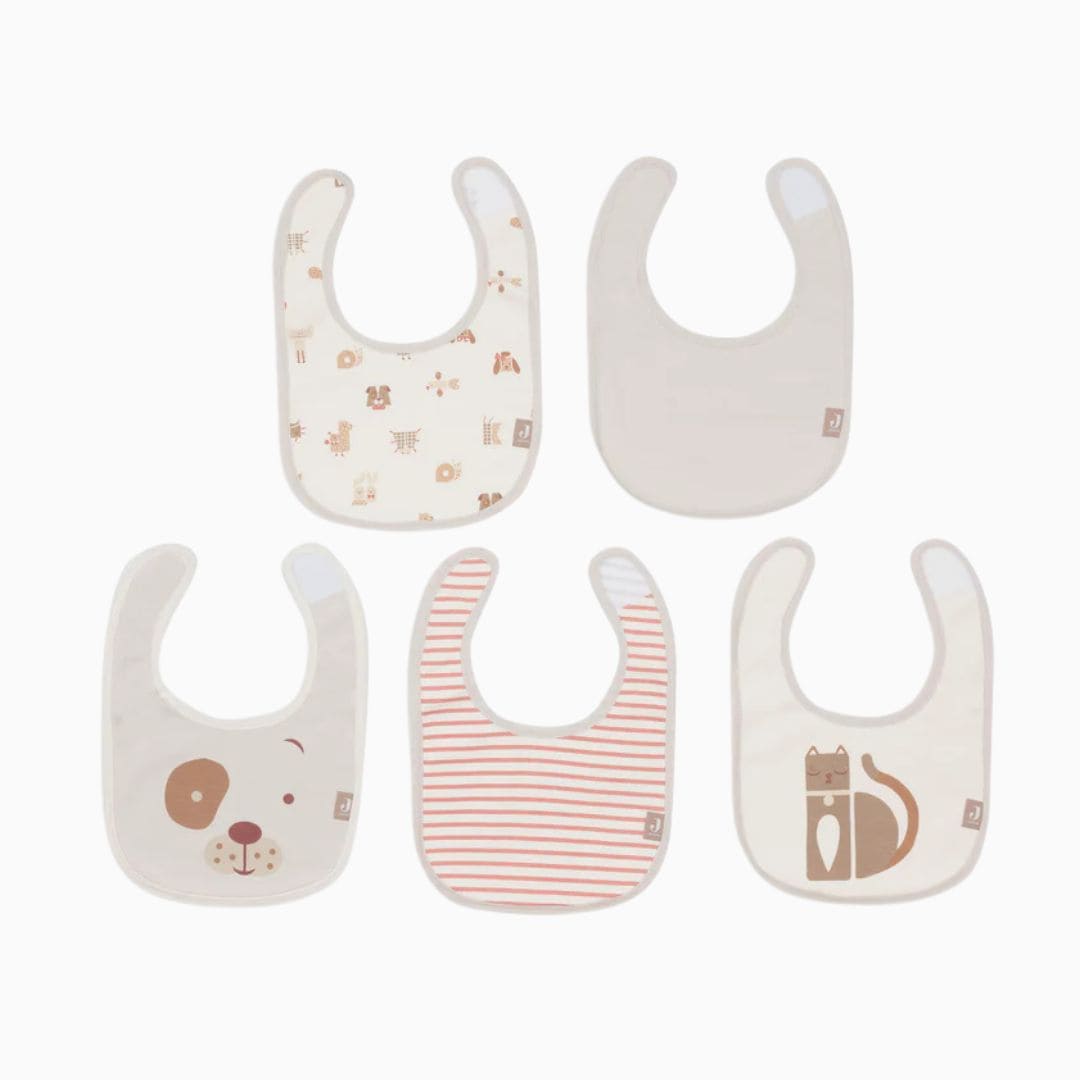 Jollein slabben set 5 stuks Animal Friends
