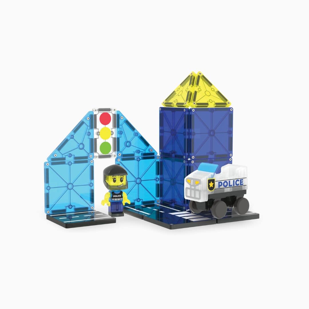 Magna-Tiles politie station - 20-delig
