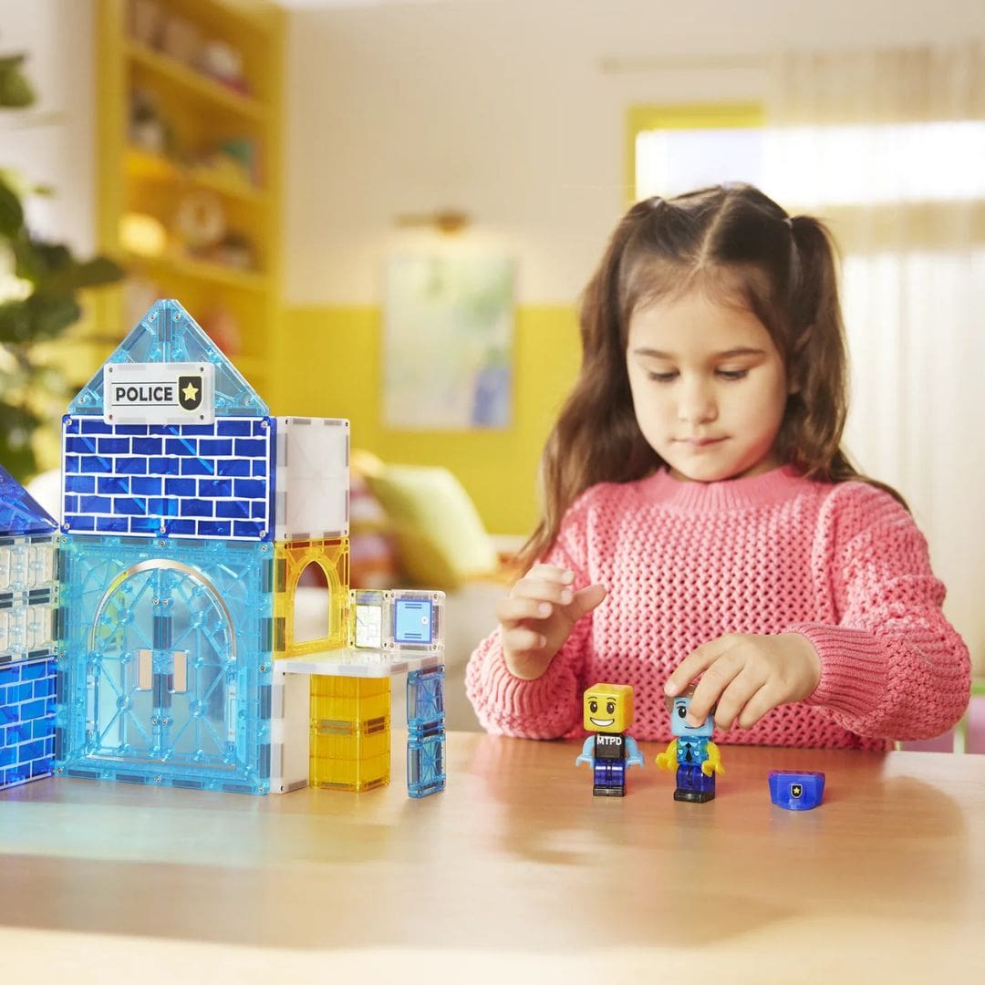 Magna-Tiles politie station - 35-delig