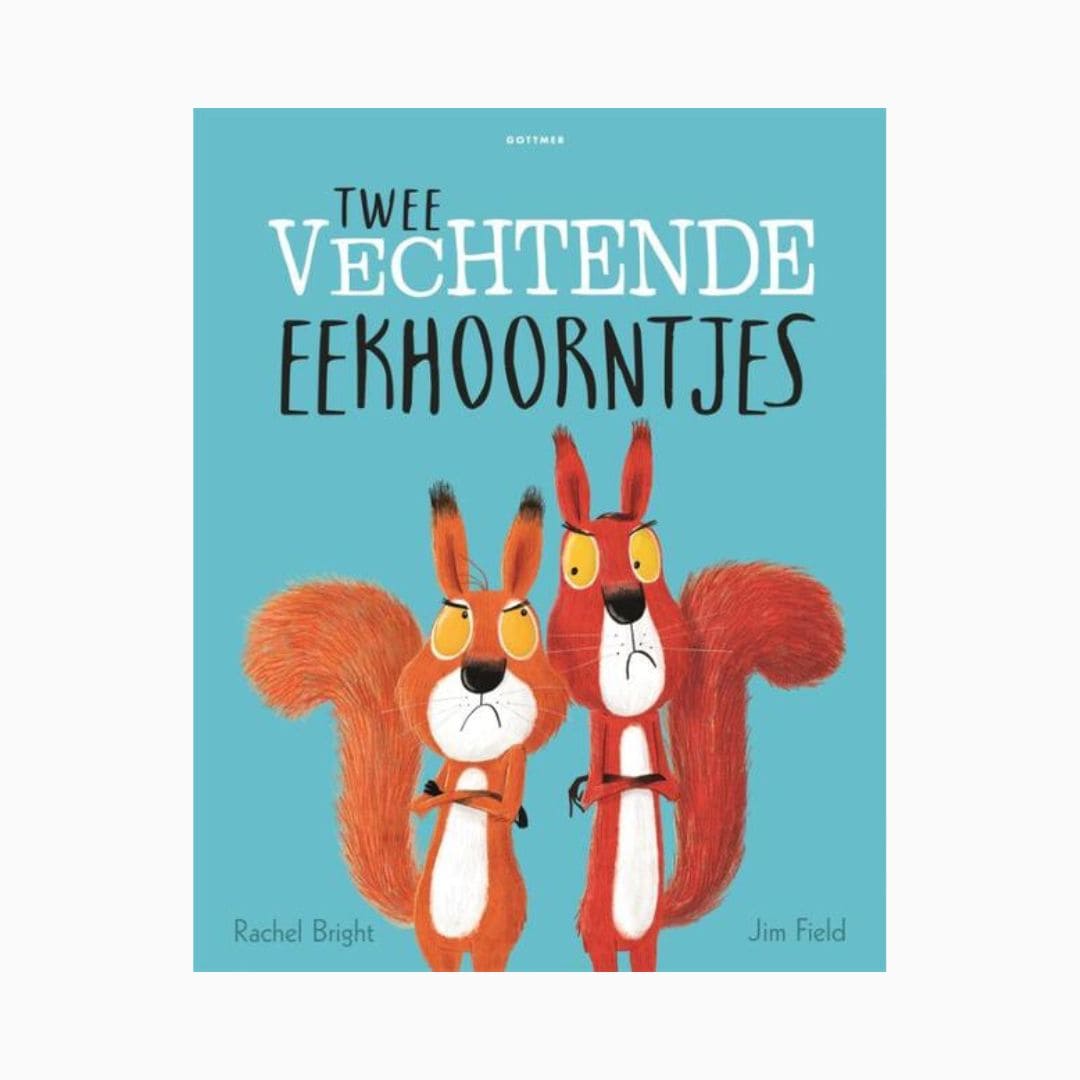 Twee vechtende eekhoorntjes van Rachel Bright en Jim Field door uitgeverij Gottmer
