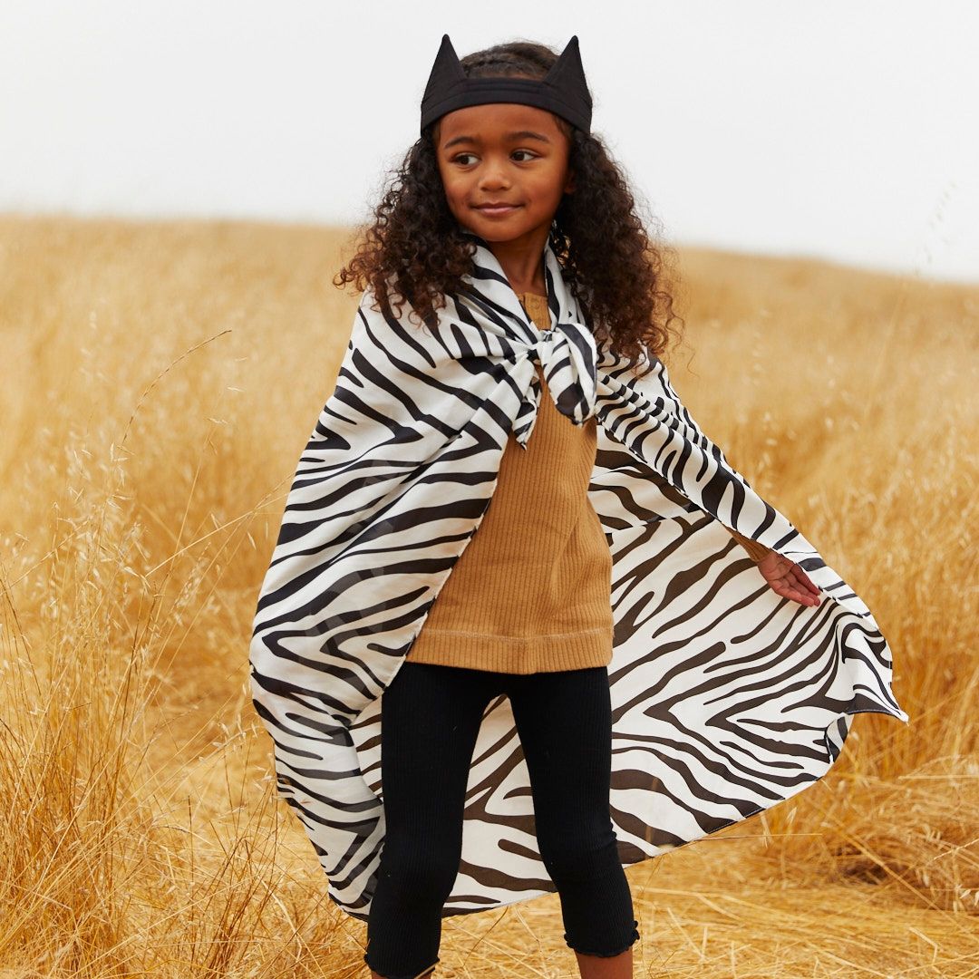 Sarah silks speelzijde zebra uit de animal collectie