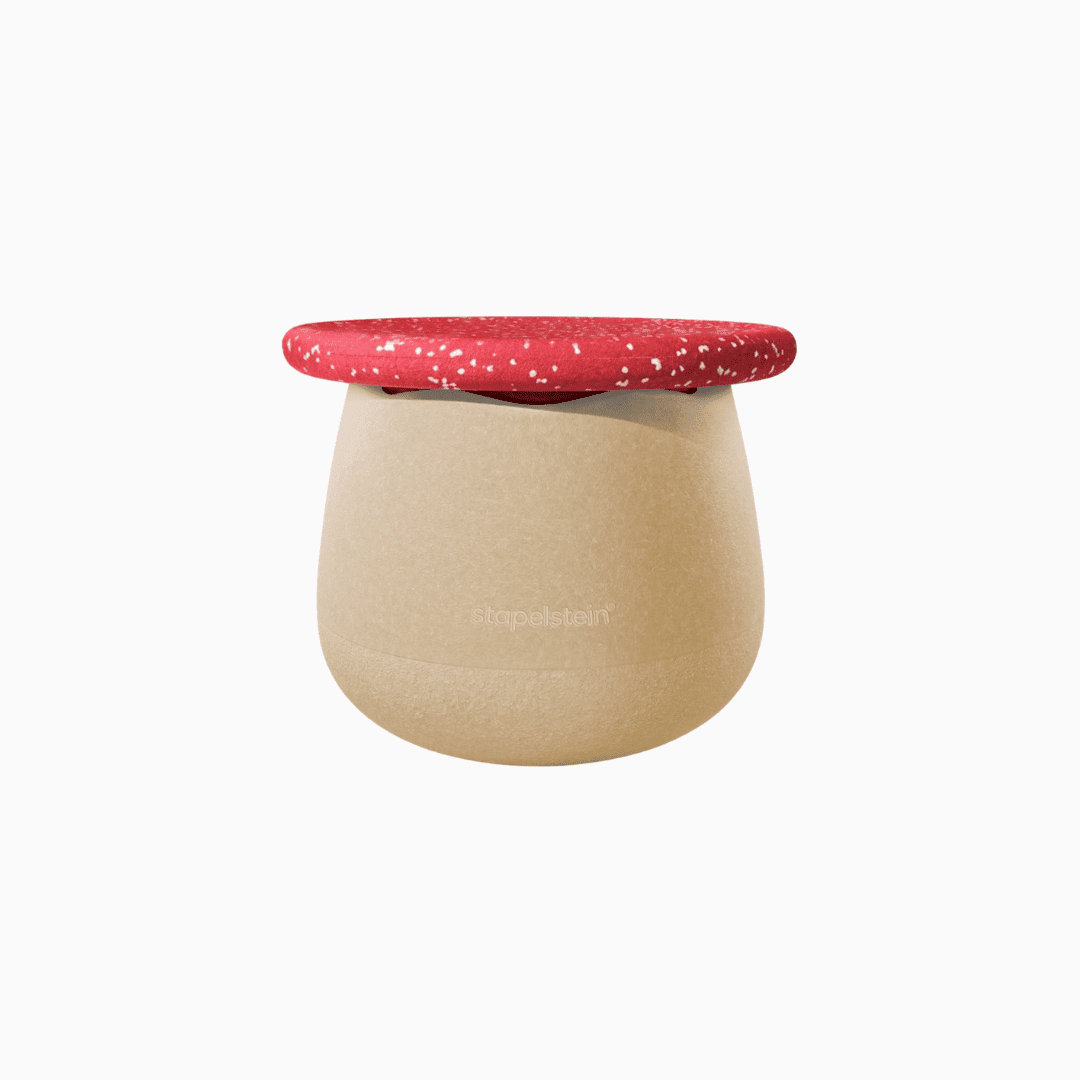 Stapelstein base winter special met beige base en balansbord red/rose mix