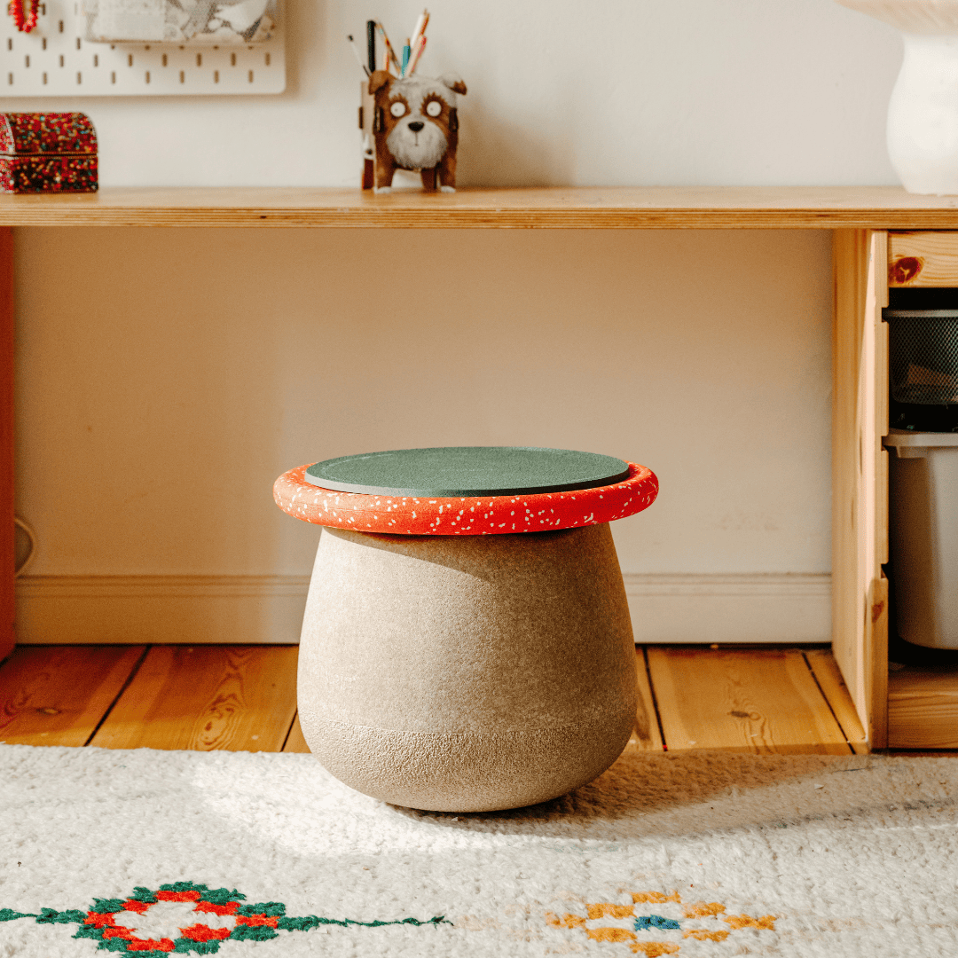 Stapelstein base winter special met beige base en balansbord red/rose mix