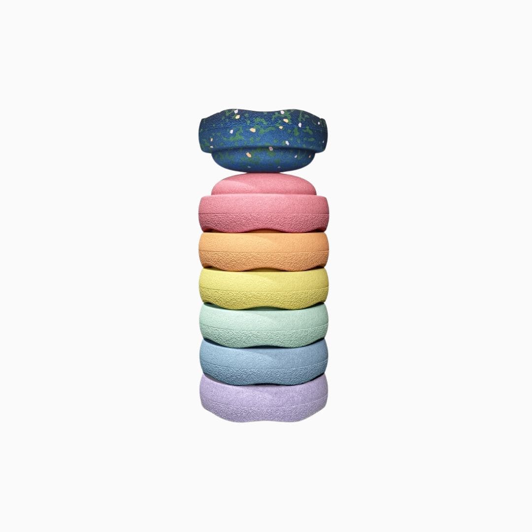 stapelstein mini stenen spring special set pastel met extra mini confetti steen pond