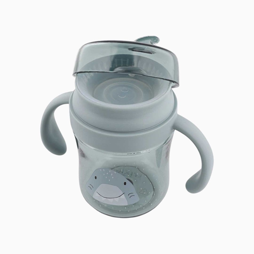 Trixie 360° drinkfles met handvatten in het thema Mr. Shark