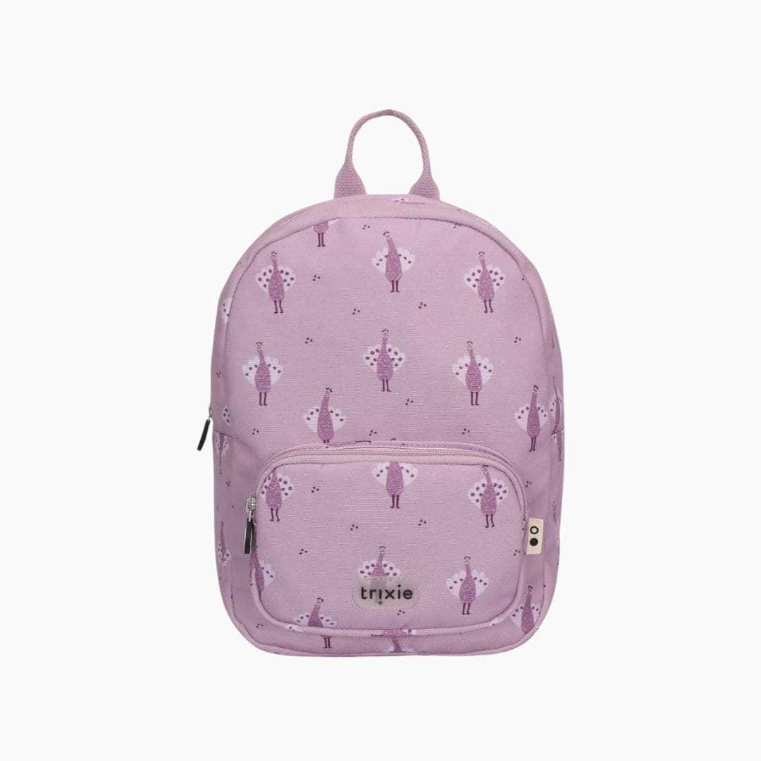 Trixie kinderrugtas met een print in het thema van Mrs. Peacock