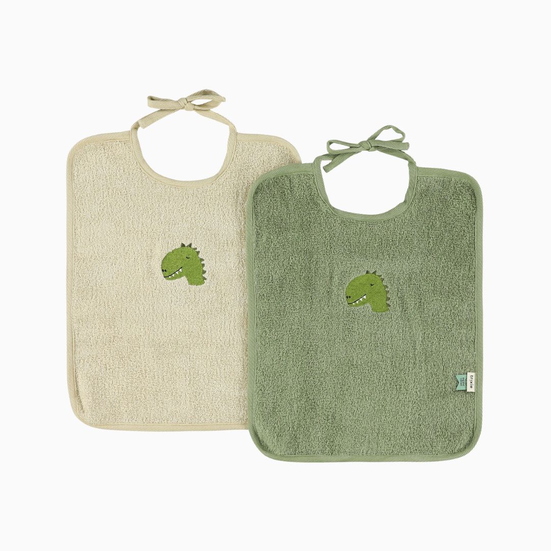 Trixie slabben XL van biologisch katoen, Mr. Dino | 2-pack