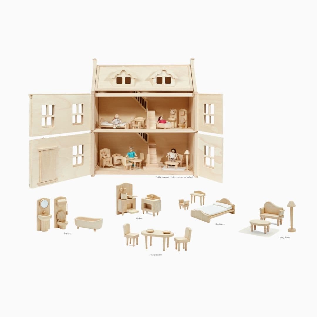 PlanToys poppenhuismeubels hout