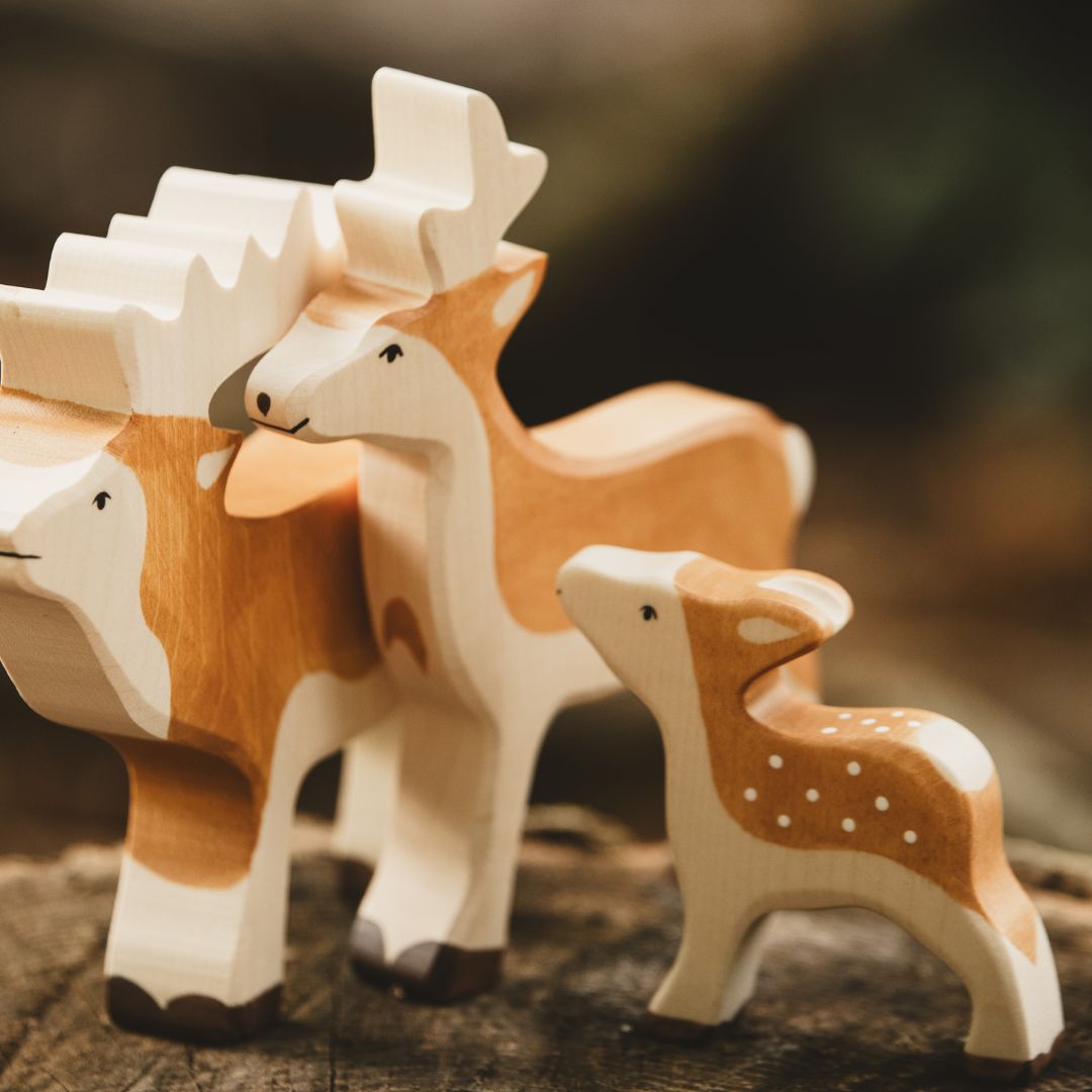 Holztiger baby hertje van hout