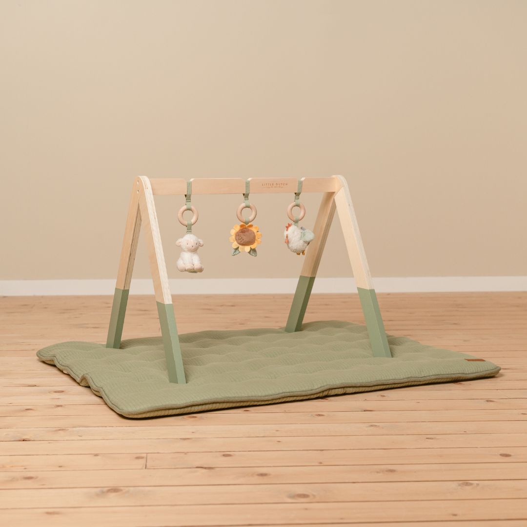 Little Dutch houten babygym Little Farm met schaap, zonnebloem en kip