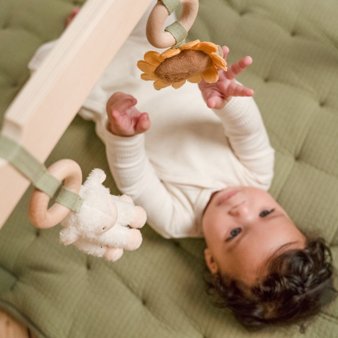 Little Dutch houten babygym Little Farm met schaap, zonnebloem en kip