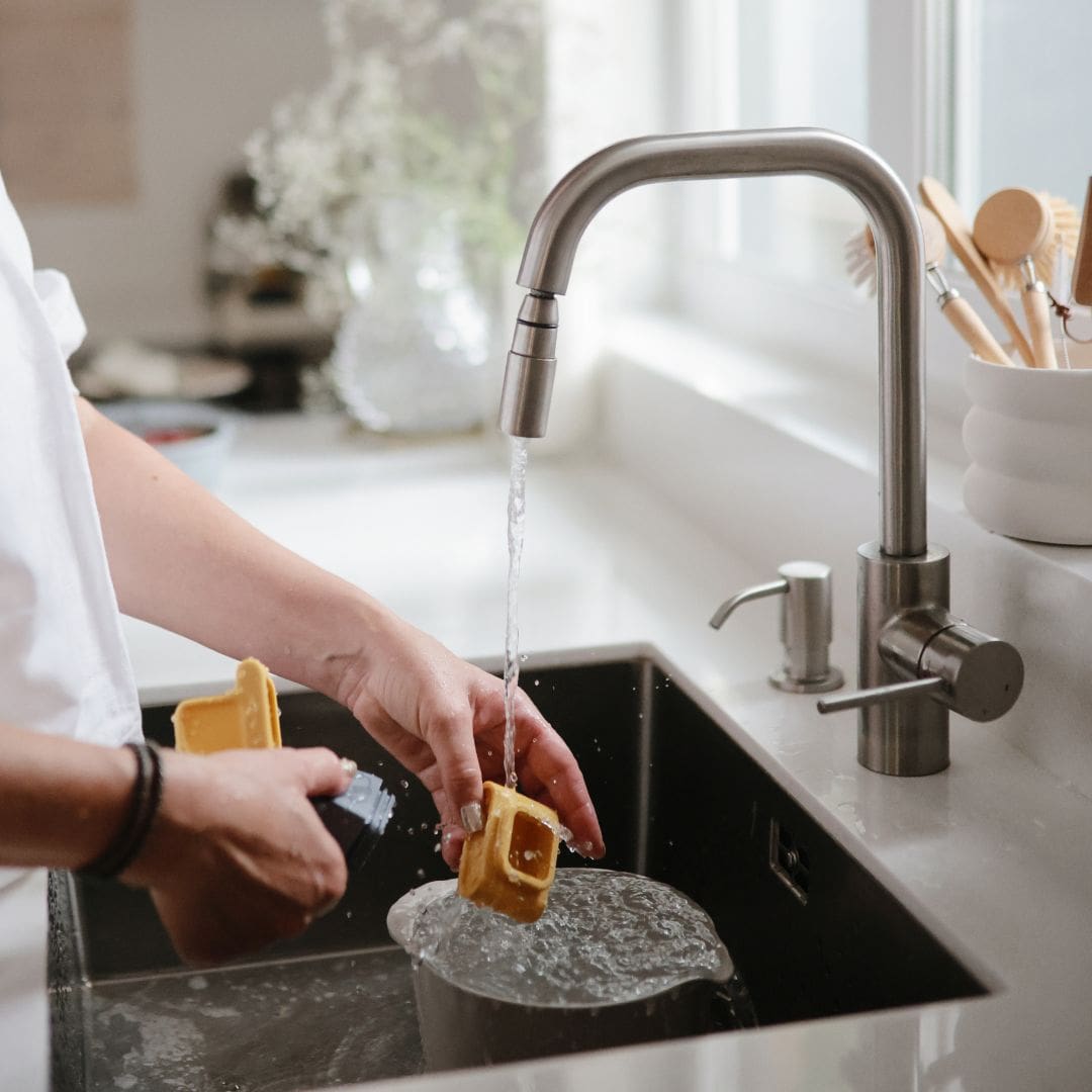 Mushie badspeelgoed set met 4 siliconen voertuigen