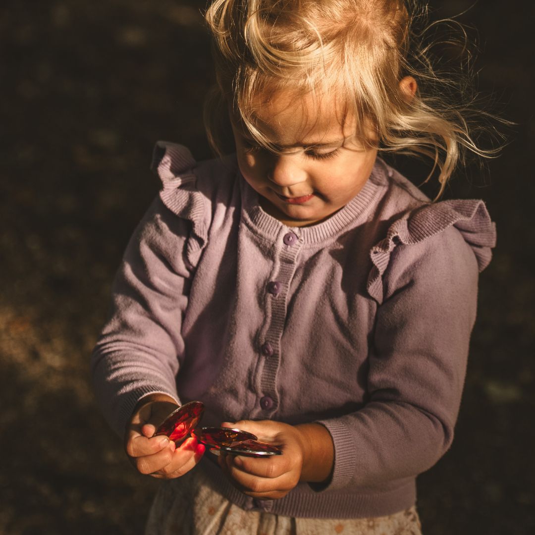 Bauspiel set met 25 glinsterstenen XL van 5 cm groot