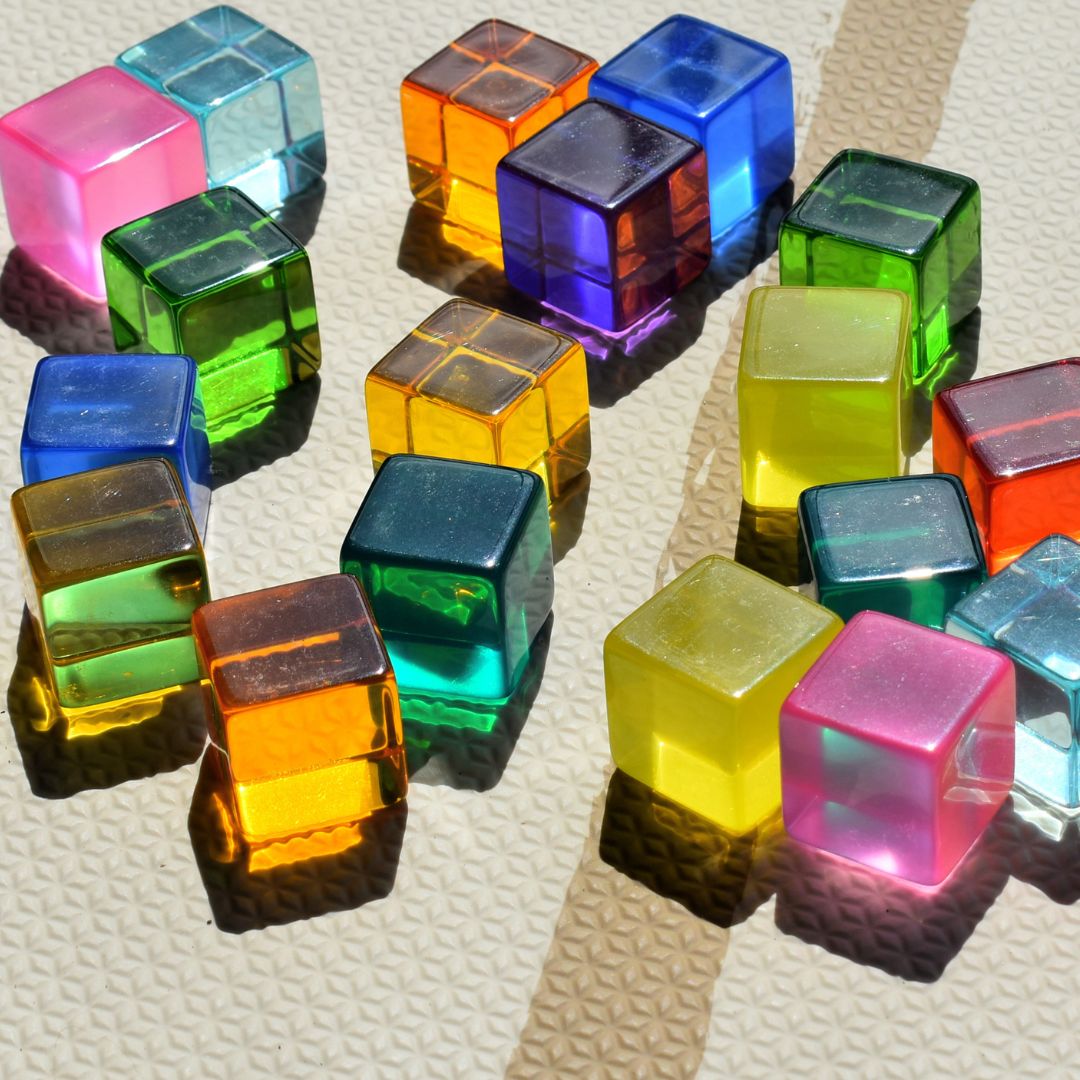 Bauspiel licht doorlatende acryl blokjes 100 stuks