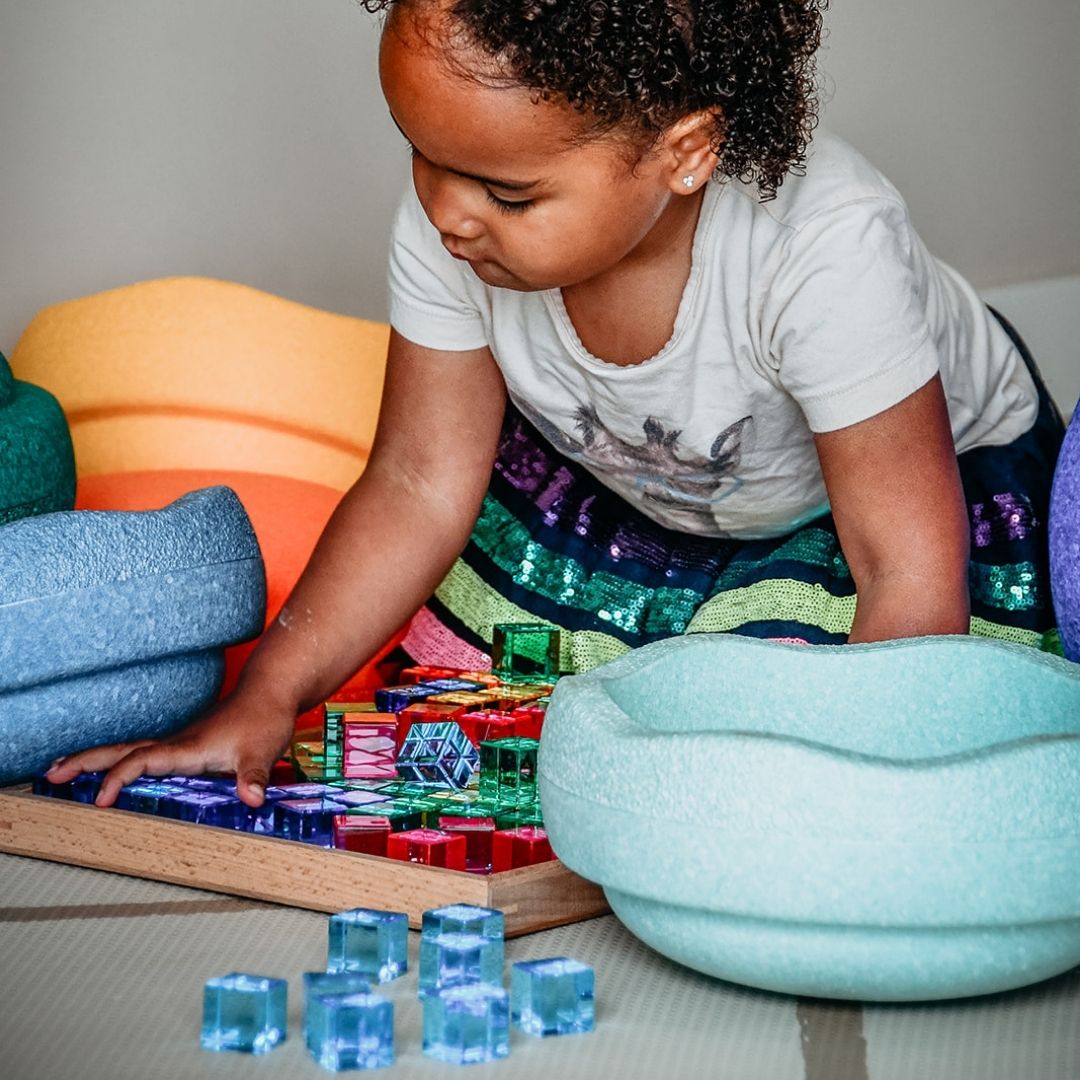 Bauspiel licht doorlatende acryl blokjes 100 stuks