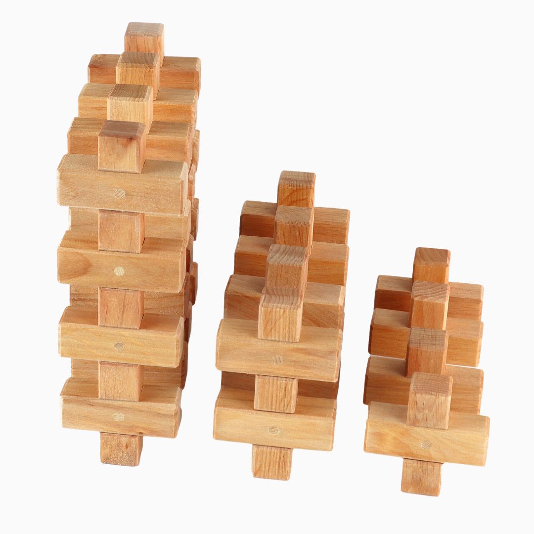 Bauspiel houten plus blokken 12 stuks