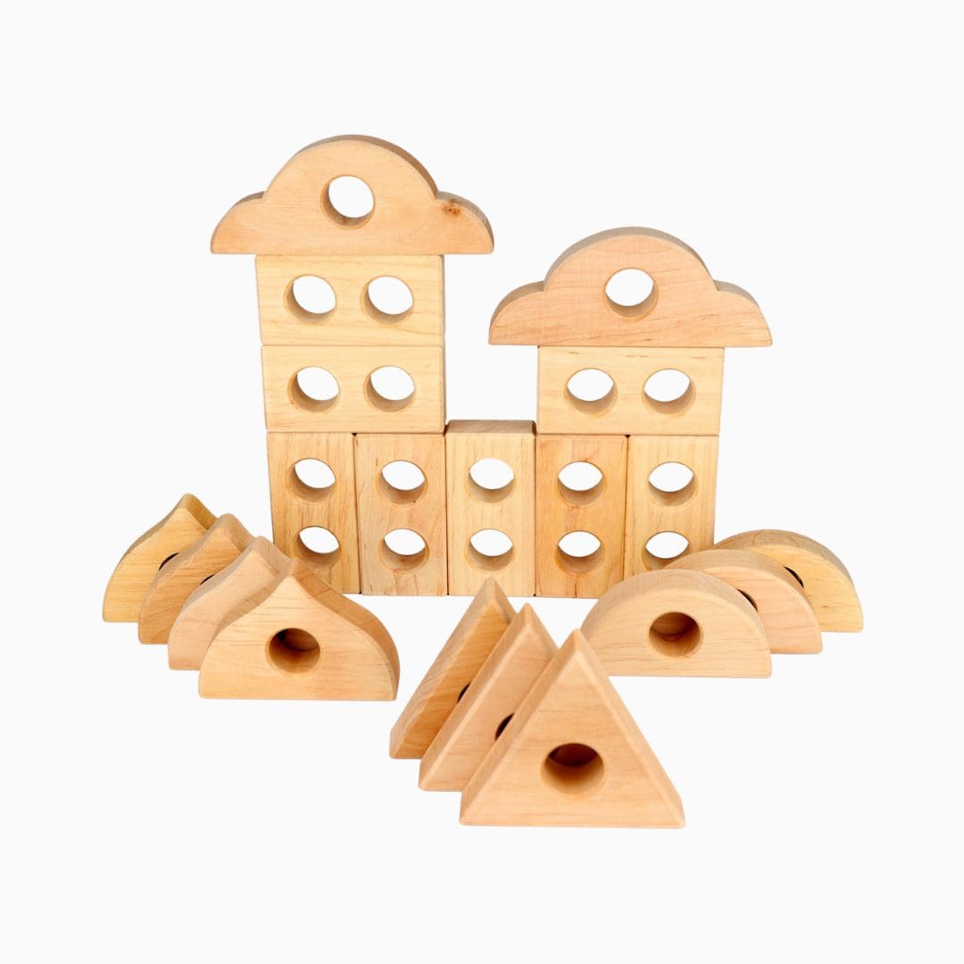 Bauspiel sprookjesvensterblokken met gat – 20-delig